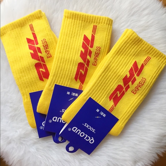 Other - *RESERVED* DHL Express Yellow Logo Socks- 3 Pair
